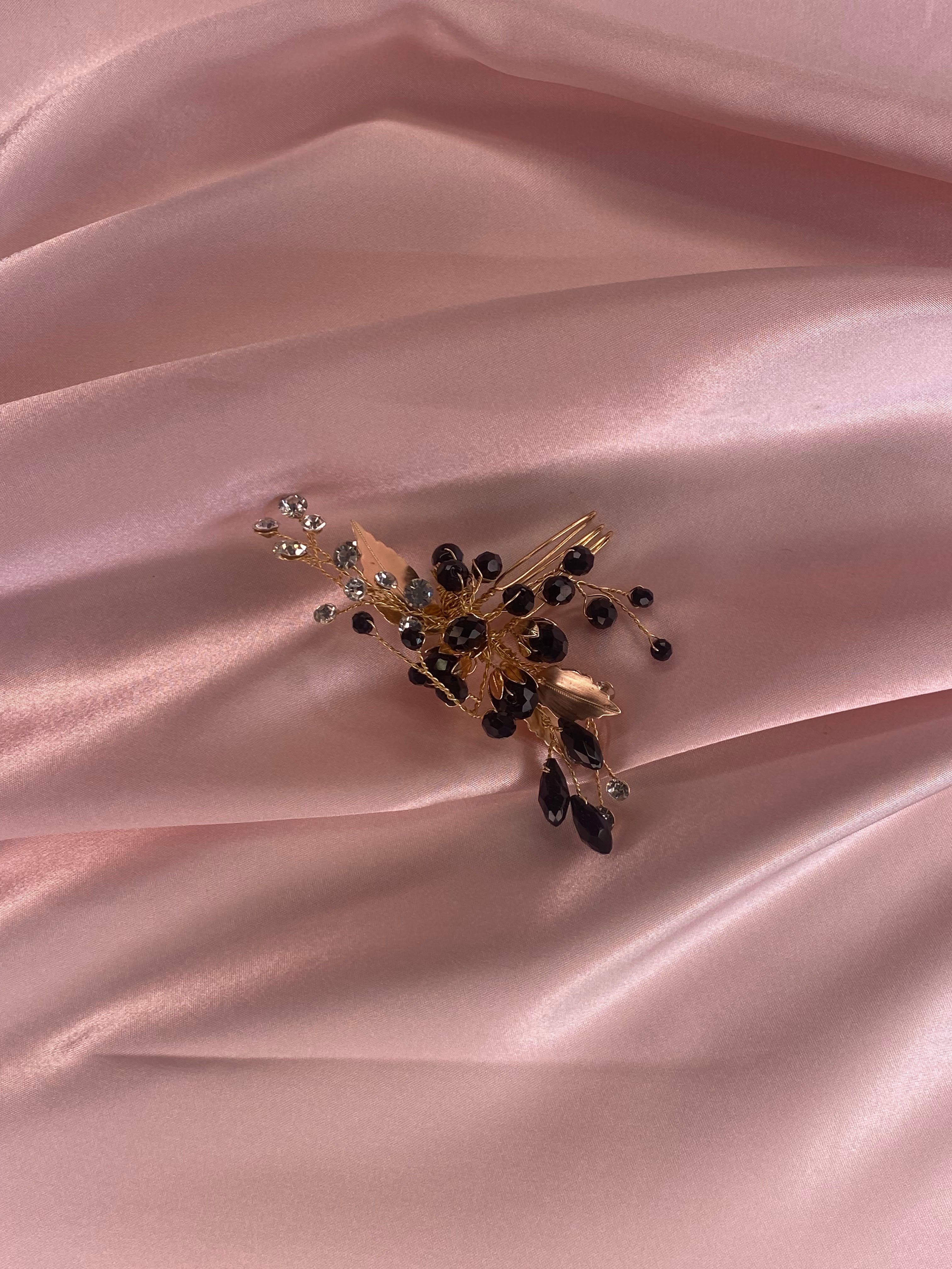 Black and Gold Hair Clip